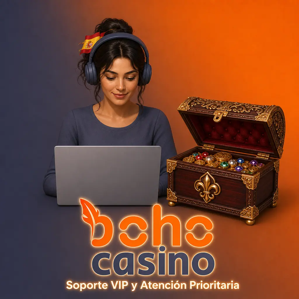 Gestor de cuenta VIP de Boho Casino atendiendo consultas prioritarias sobre retiros y límites personalizados