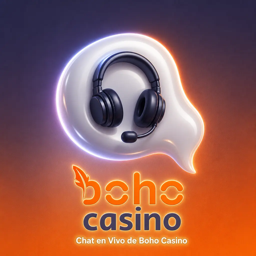 Icono de chat en vivo de Boho Casino en la esquina inferior derecha para soporte rápido con agentes