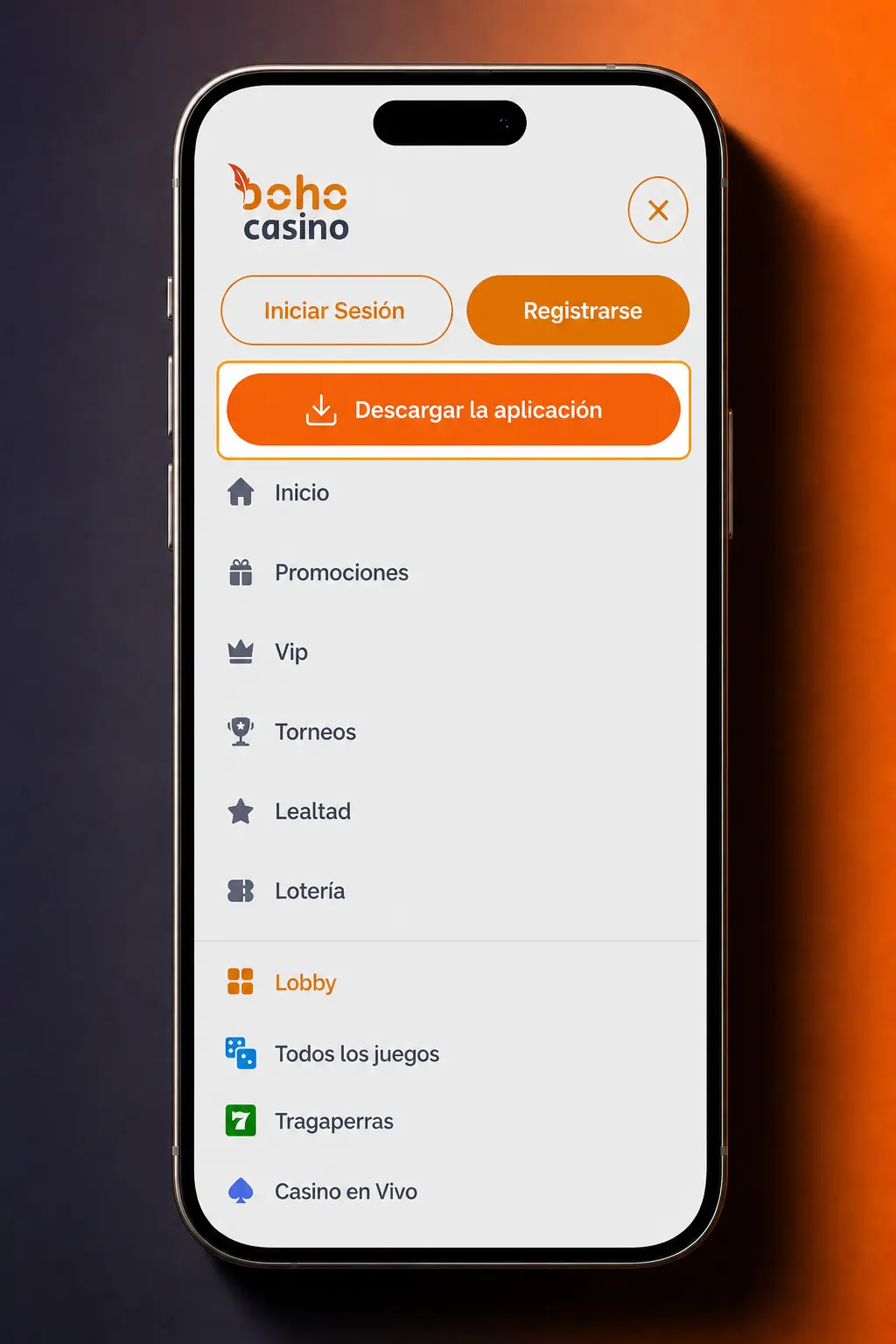 Guía para descargar e instalar la app PWA de Boho Casino en Android desde el navegador Chrome, sin APK.